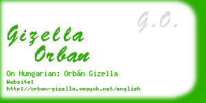 gizella orban business card