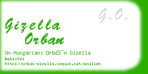 gizella orban business card